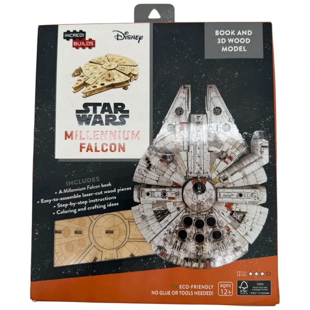 Incredi‎ Builds Star Wars Millennium Falcon 3D Wood Model Book Ages 12+